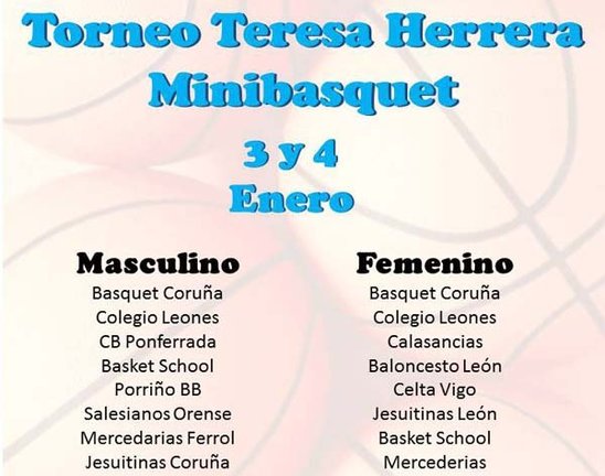 Cartel Torneo Teresa Herrera Mini 2015