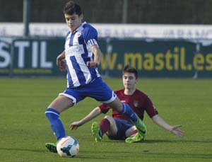 19-12-15.Deportivo de La Coruña B-Pontevedra CF.Categoria juvenil Liga Nacional disputado en el campo 2 de la Ciudad Deportiva de Abegondo.